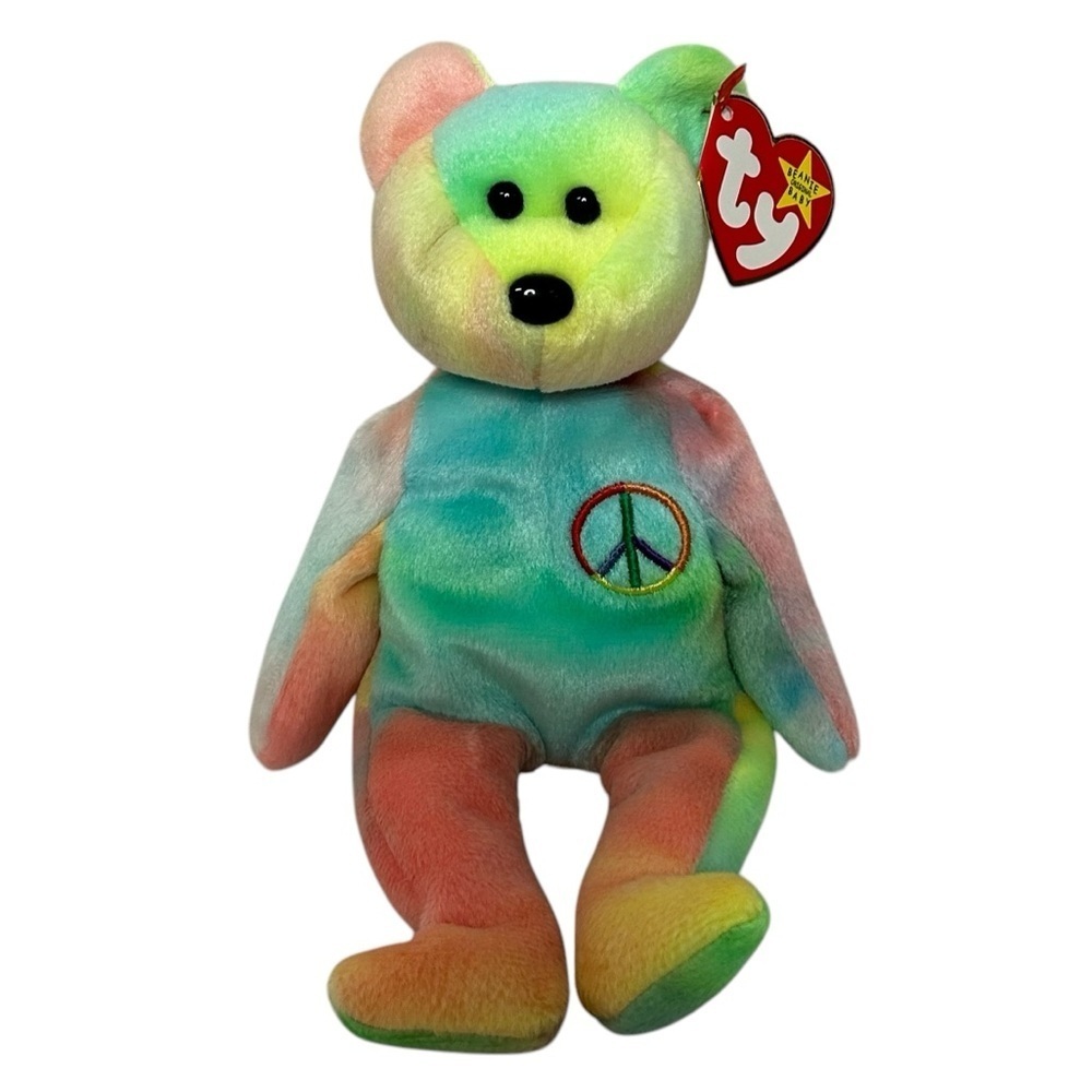 Ty Peace Bear Beanie Baby Retired Rare Vintage NWT